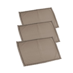 [V7909700000] Canovaccio set 3 pezzi amelie tortora cm50x70