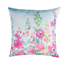 [V2510050000] Cuscino tessuto fiori quadro cm 43x43h12