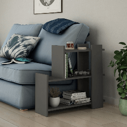[EFFEZ99272] Tavolino Mua antracite 3 ripiani EFFEZ
