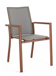 [B0663304] 4x Sedia C-Br Konnor Terracotta