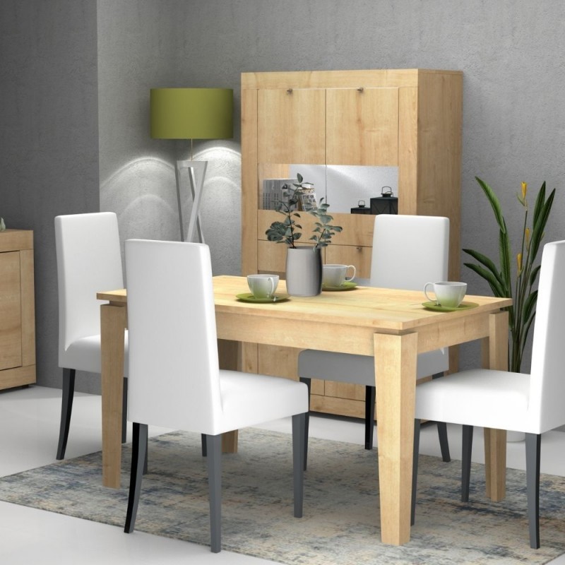 (2c) Tavolo allungabile Rovere MEGARON 120-160X80 cm(MEGARONRO)