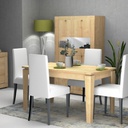 (2c) Tavolo allungabile Rovere MEGARON 120-160X80 cm(MEGARONRO)