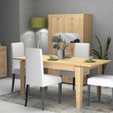 (2c) Tavolo allungabile Rovere MEGARON 120-160X80 cm(MEGARONRO)