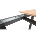 (2c) Tavolo moderno salotto cucina allungabile quercia cm 160-200 x 90(DENVER50)