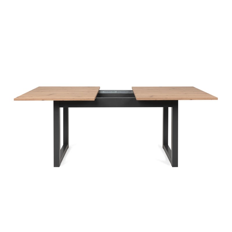 (2c) Tavolo moderno salotto cucina allungabile quercia cm 160-200 x 90(DENVER50)