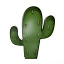 Cactus metallo verde con led cm 25