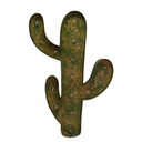 Cactus metallo verde con led cm 40x58