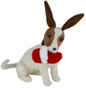 Cane seduto c/pantofola natale nal-0102cm. 38 x 15 h 25