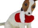 Cane seduto c/pantofola natale nal-0102cm. 38 x 15 h 25