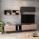 (3c) Parete attrezzata  Diany 195 rovere antracite