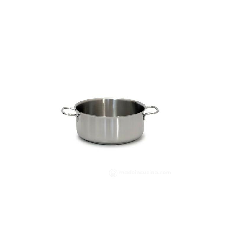 Casseruola con doppio manico in acciaio inox