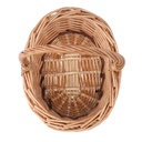 Cestino vimini 1-2 naturale ovale mini cm 17x13h6/18