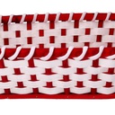 Cesto vimini rosso ovale cm50x38h13