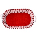 Cesto vimini rosso ovale cm60x37h14
