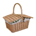 Cesto vimini con fodera e coperchi naturale rettangolare cm31x21h18-32