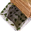 Cesto vimini con fodera e coperchi naturale rettangolare cm31x21h18-32