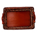 Cesto vimini intreccio crema noce rettangolare cm53x38h13