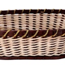 Cesto vimini noce crema ovale cm50x38h13