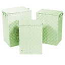Cestone poliestere 1-3 verde chiaro foderato rettangolare cm 40x30h55