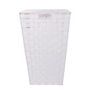 Cestone poliestere bianco quadro cm 33x33h53
