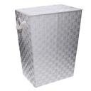 Cestone poliestere bianco rettangolare cm 40x30h53