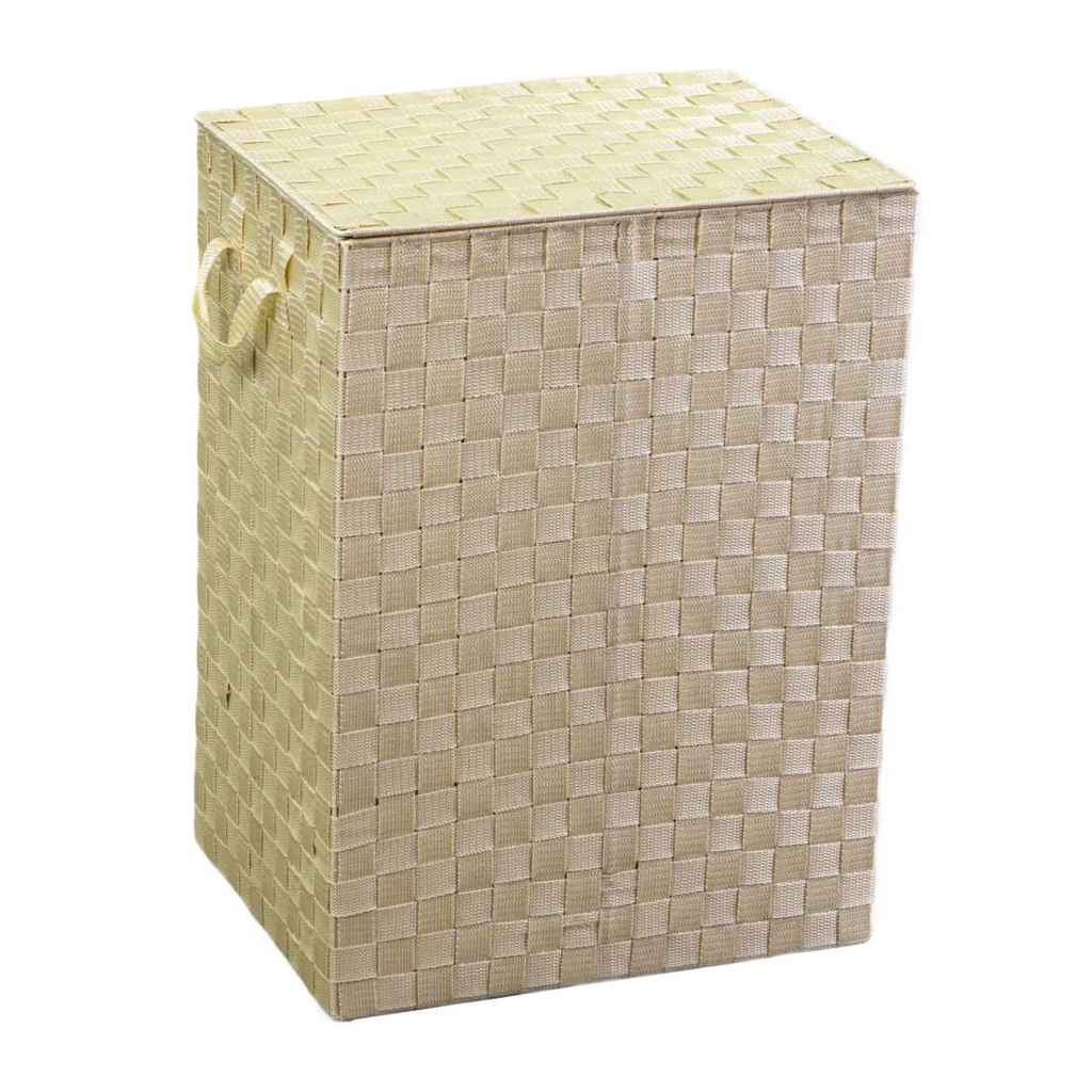 Cestone poliestere crema foderato 1-3 rettangolare cm 40x30x55