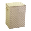 Cestone poliestere crema foderato 1-3 rettangolare cm 40x30x55