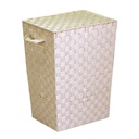 Cestone poliestere crema rettangolare cm 40x30h53