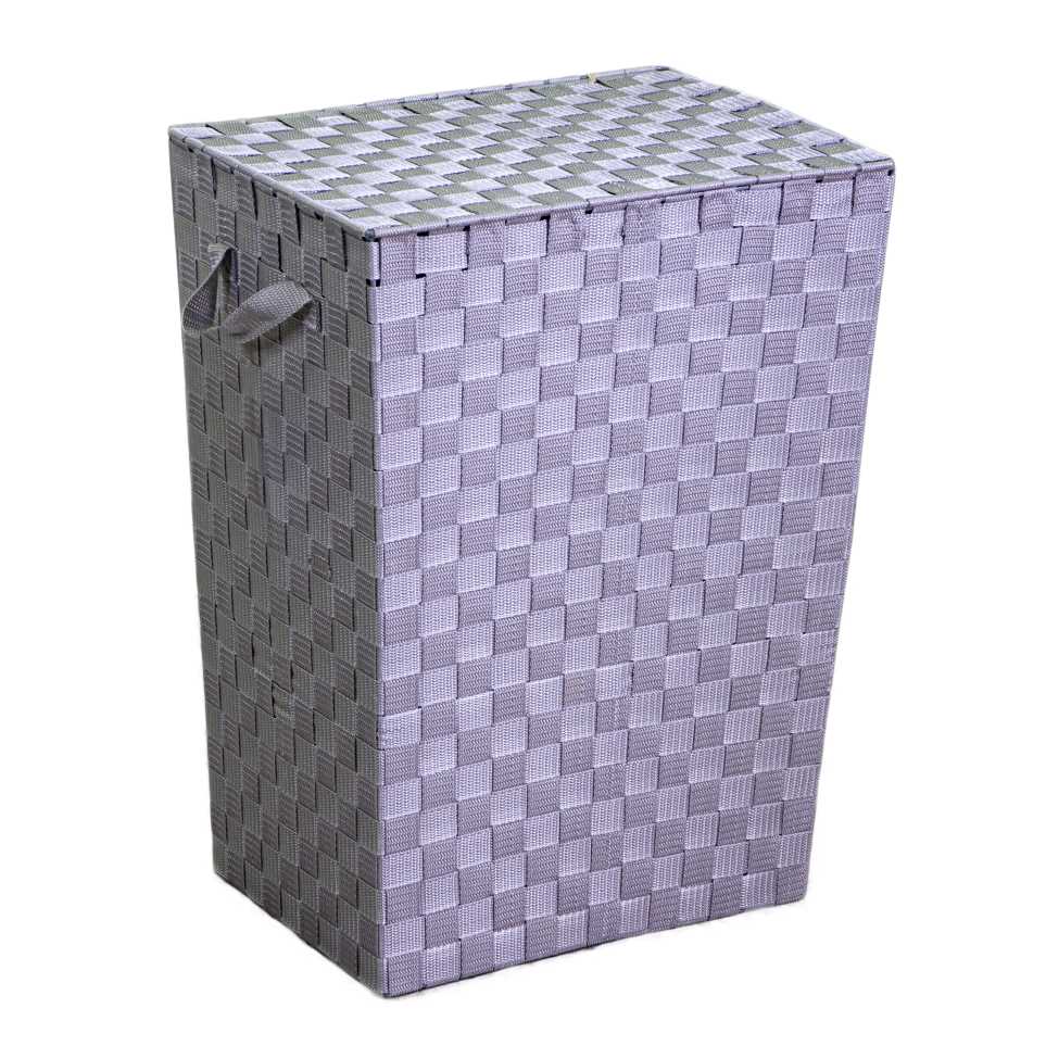 Cestone poliestere grigio rettangolare cm 40x30h53