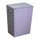 Cestone poliestere grigio rettangolare cm 40x30h53