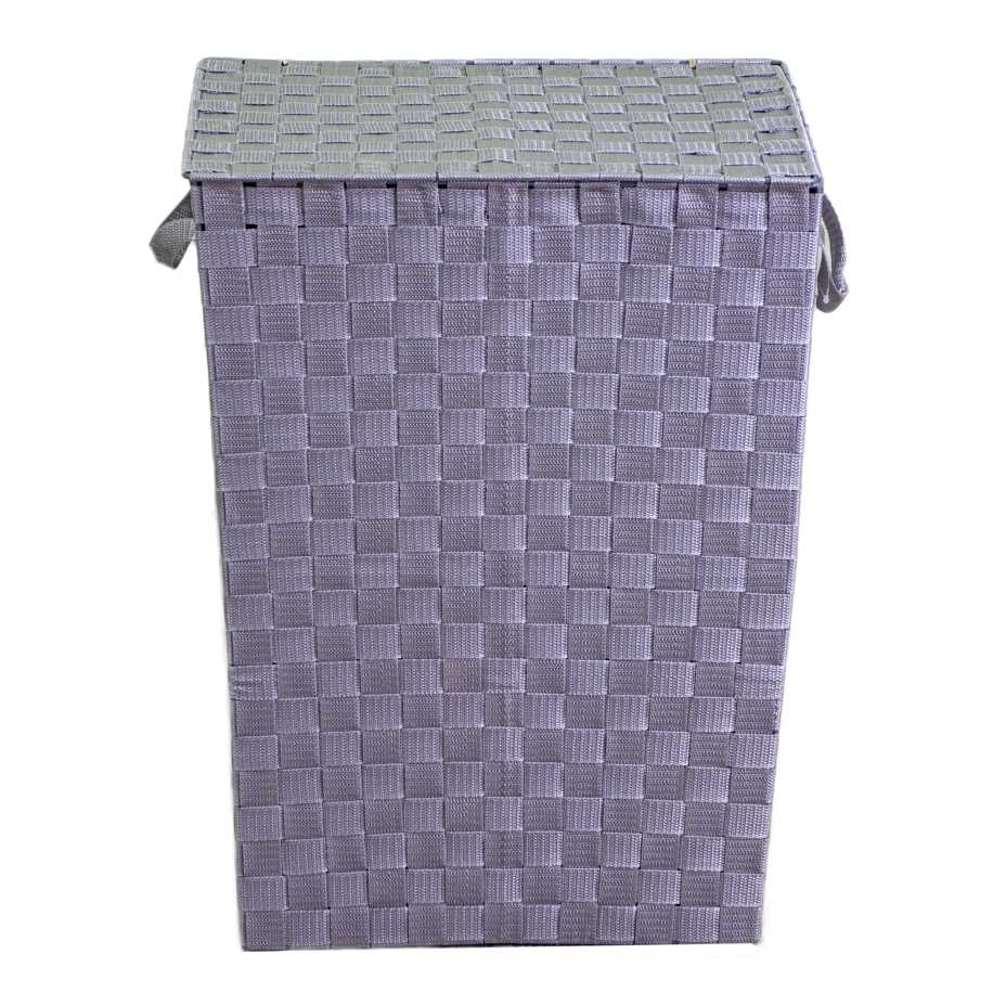 Cestone poliestere grigio rettangolare cm 40x30h53