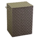 Cestone poliestere tortora foderato 1-3rettangolare cm40x30x55