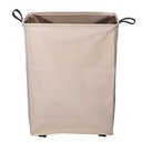 Cestone tessuto beige pieghevole cm 39x19
