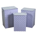 Cestone poliestere 1-3 grigio foderato rettangolare cm 40x30h55