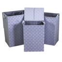 Cestone poliestere 1-3 grigio foderato rettangolare cm 40x30h55
