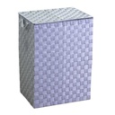 Cestone poliestere 1-3 grigio foderato rettangolare cm 40x30h55