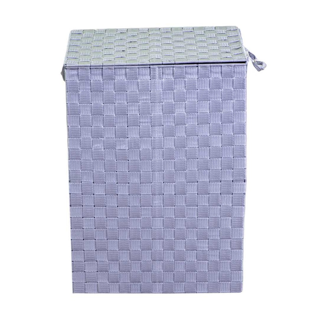 Cestone poliestere 1-3 grigio foderato rettangolare cm 40x30h55
