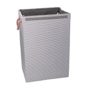 Cestone tessuto grigio con coperchio cm 40x30h60