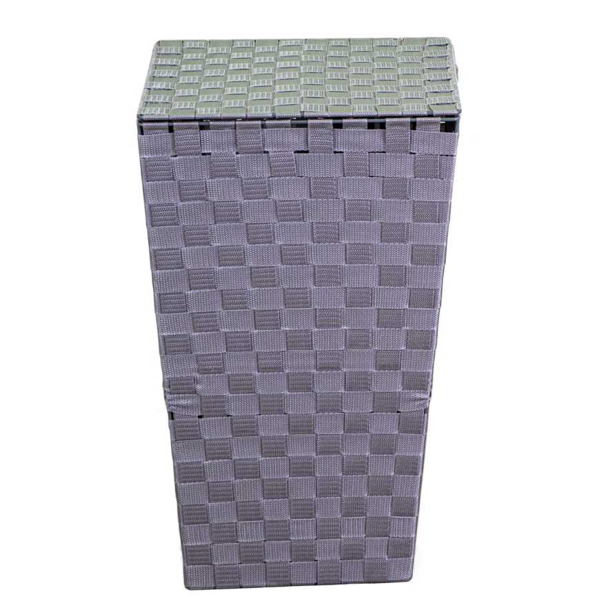 Cestone poliestere grigio quadro cm 33x33h53