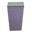 Cestone poliestere grigio quadro cm 33x33h53