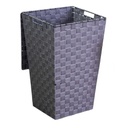 Cestone poliestere grigio quadro cm 33x33h53