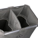 Cestone tessuto sacco grigio doppio pieghevole cm 54x34.5h50.5