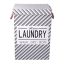 Cestone tessuto laundry grigio con coperchio cm 40x30h60