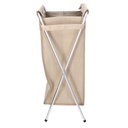 Cestone tessuto sacco beige pieghevole cm 29x33.5h66
