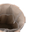 Cestone tessuto sacco beige tondo pieghevole cm ø40h55