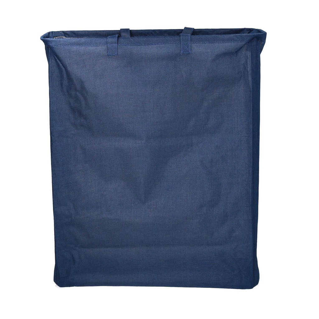 Cestone tessuto sacco blu rettangolare pieghevole cm 55x19h66
