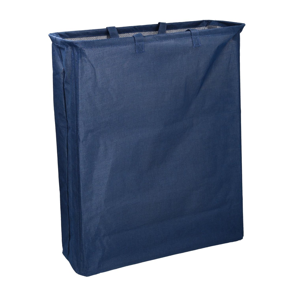 Cestone tessuto sacco blu rettangolare pieghevole cm 55x19h66