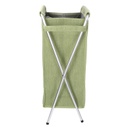 Cestone tessuto sacco verde pieghevole cm 29x33.5h66