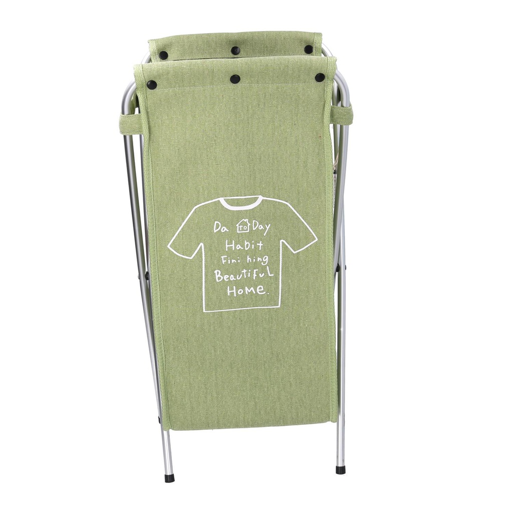 Cestone tessuto sacco verde pieghevole cm 29x33.5h66