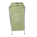Cestone tessuto sacco verde pieghevole cm 29x33.5h66